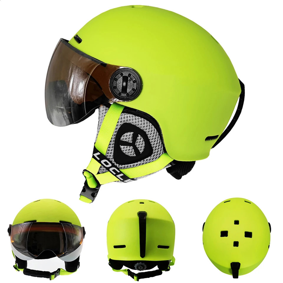 LOCLE Upgrade Ski Helmet With Goggles Integrated PCEPS CE Certification Skiing Women Men Snowboard Snow 240910