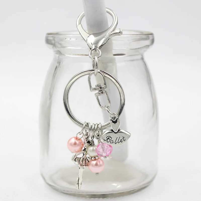 Cute Ballerina Keychain Ballet Shoes Dance Keyring Airpods Case Charm Car Holder HandBag Pendant Jewelry Ballerina Gift NewX240919