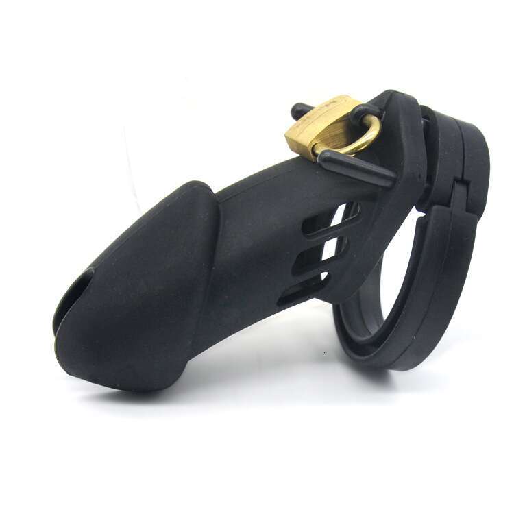 Male Sex Toys Small Male Chastity Device Cock Cage with 5 Size Rings Brass Locking Erotic Urethral Chastity Cage