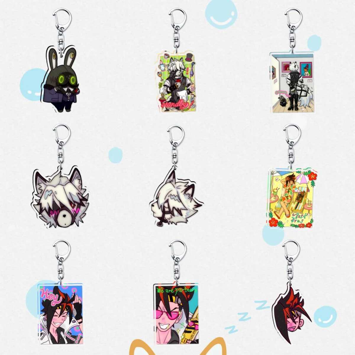New Hot Game Zenless Zone Zero Nicole Demara Billy Kid Von Lycaon Keychains Pendant Car Key Chain Fans Gift AccessoriesX240919