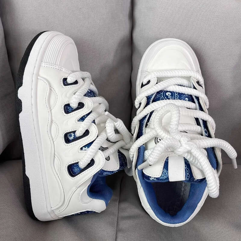 Men Women Plus Size 41 42 Women's Casual Fashion Chunky Sneakers Woman Thick Sole Retro Sport Bread Shoes