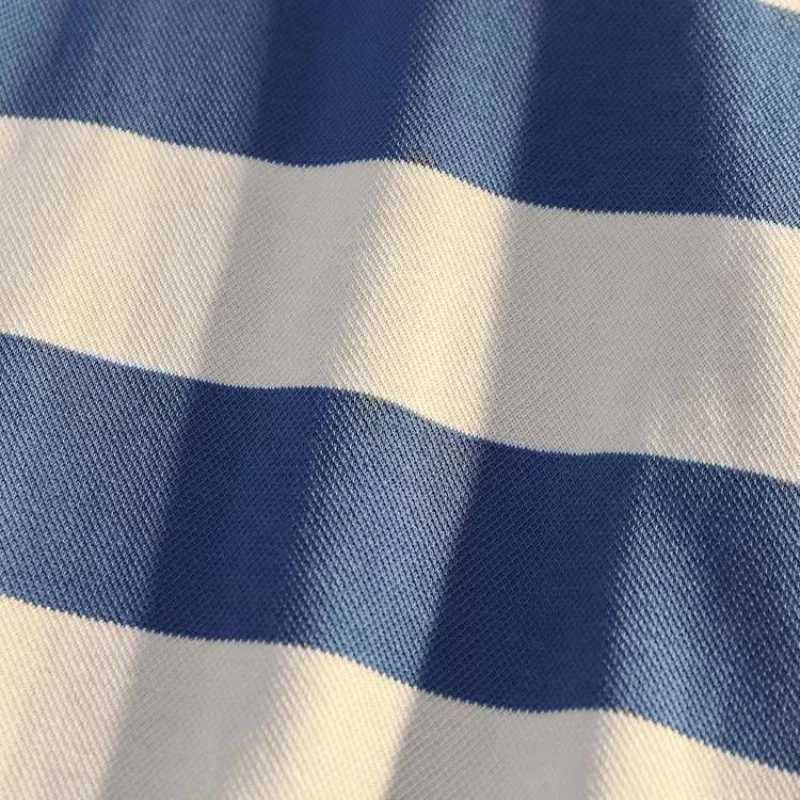 Oversize Pullover Big Size T Shirt for Man Baggy Stripe Polo Fashion Trends 2024 It A New Korean Top Luxury Japan Mens ClothingX240920
