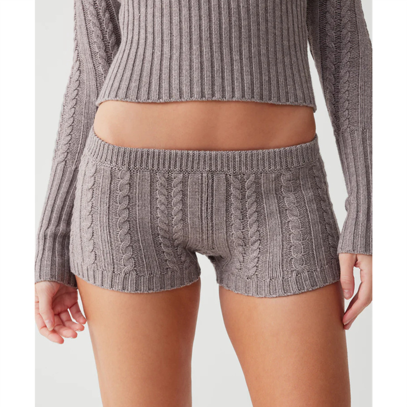 Women 2 Piece Aesthetic Long Sleeve Hoodie And Low Waist Shorts Clothes Set Streetwear