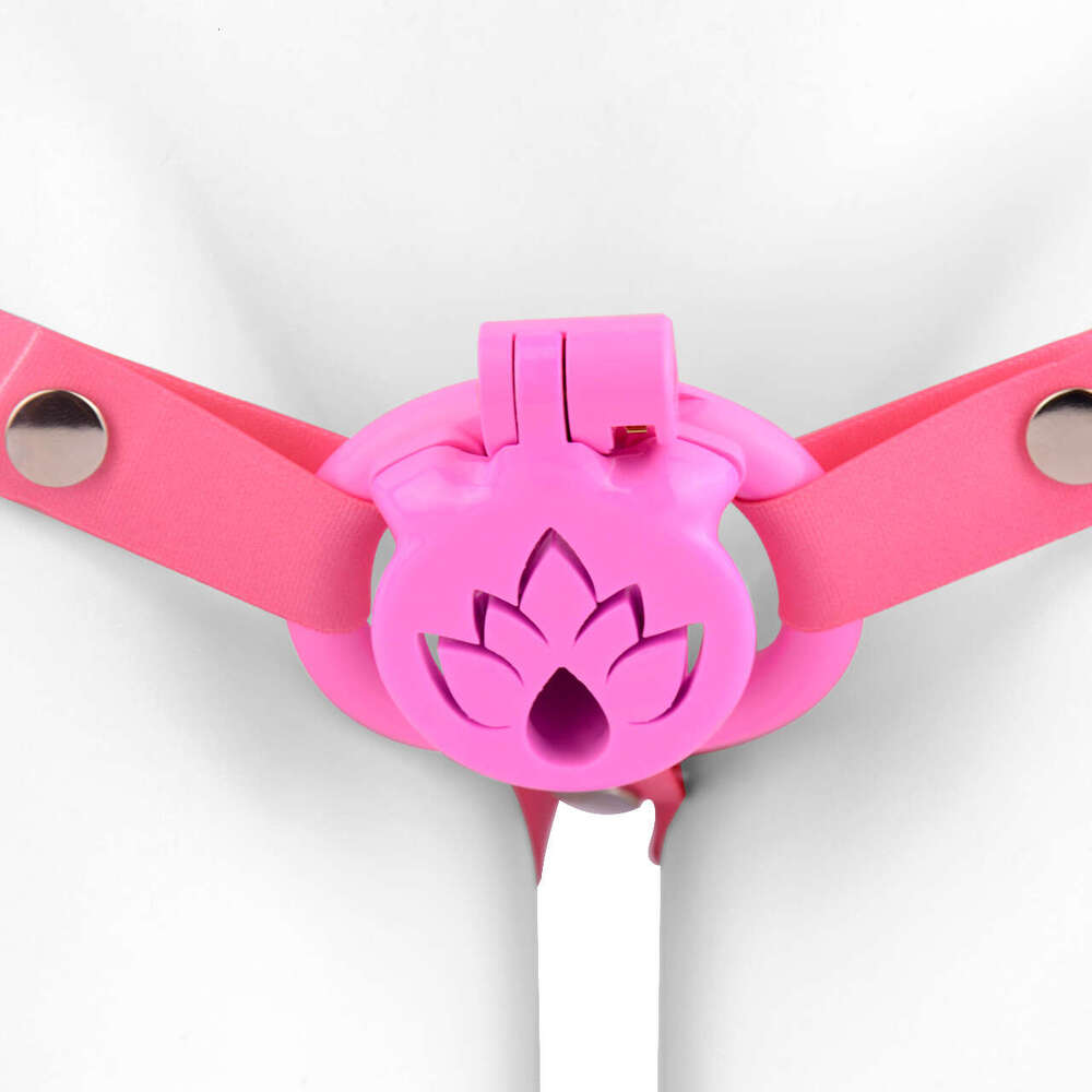 Male Round Ring Cock Cage Male pink Chastity Devices Flat Inverted Chastity Cage belt sissy chastity device cage Small for man