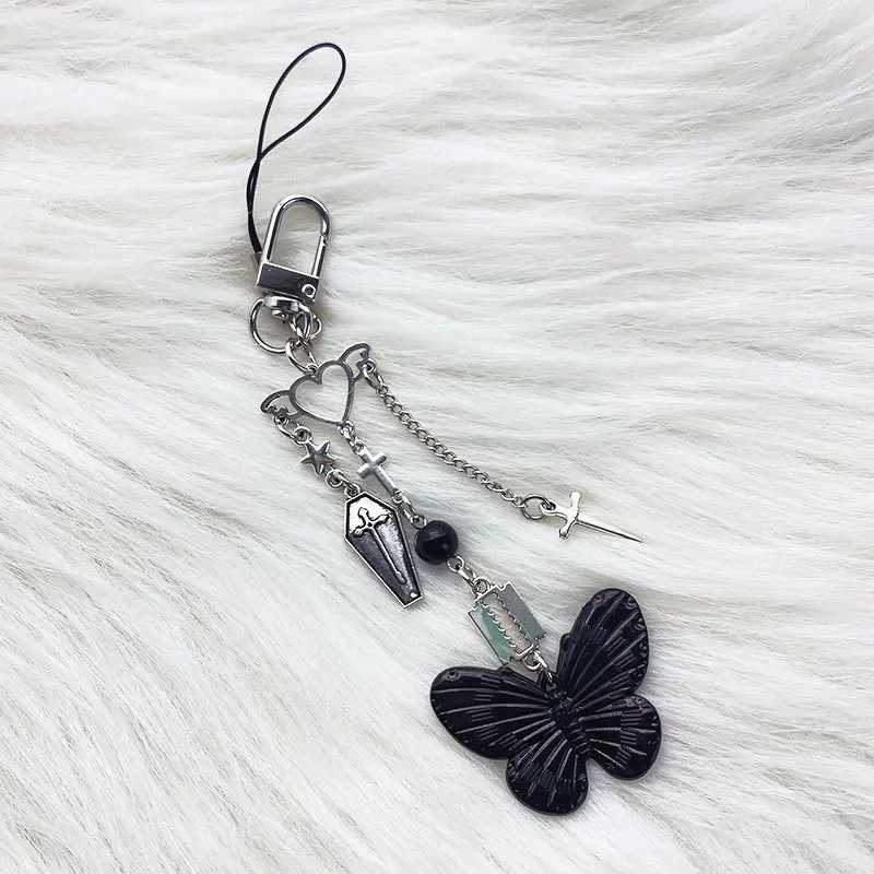 Kawaii Key Chain Women Girl Strap Lanyard Beaded Ins Korea Cute Keychain AccessoriesX240919