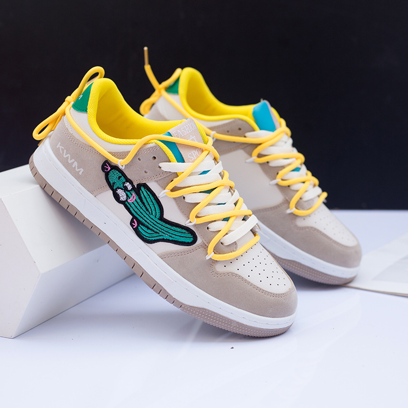 Cactus Shoes: Embroidered 2024 Men's & Women's Casual Skateboarding Shoes 4