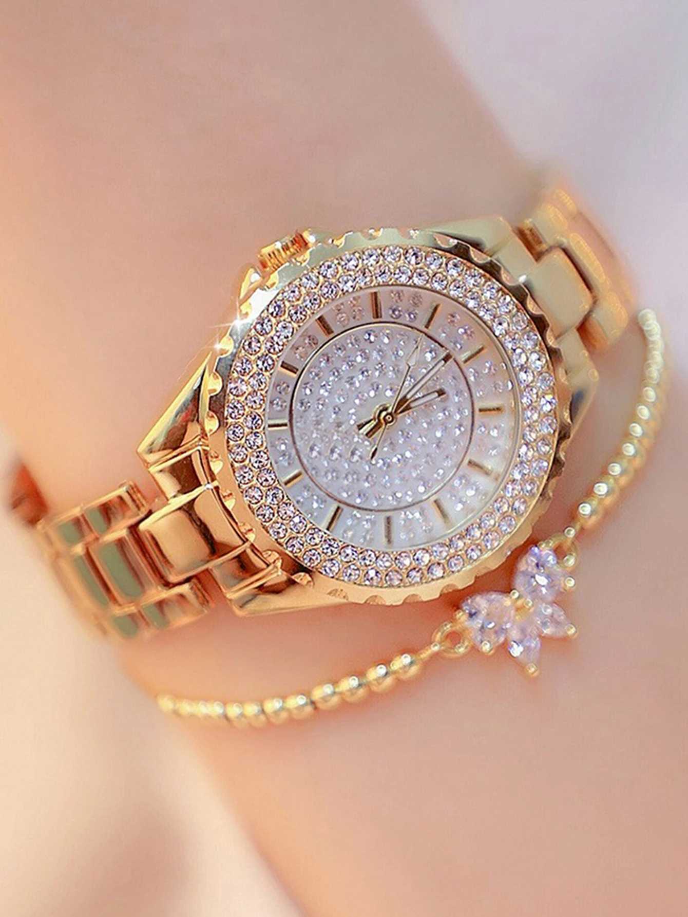 New Women Quartz Steel Belt Bracelet Watch SetX240920