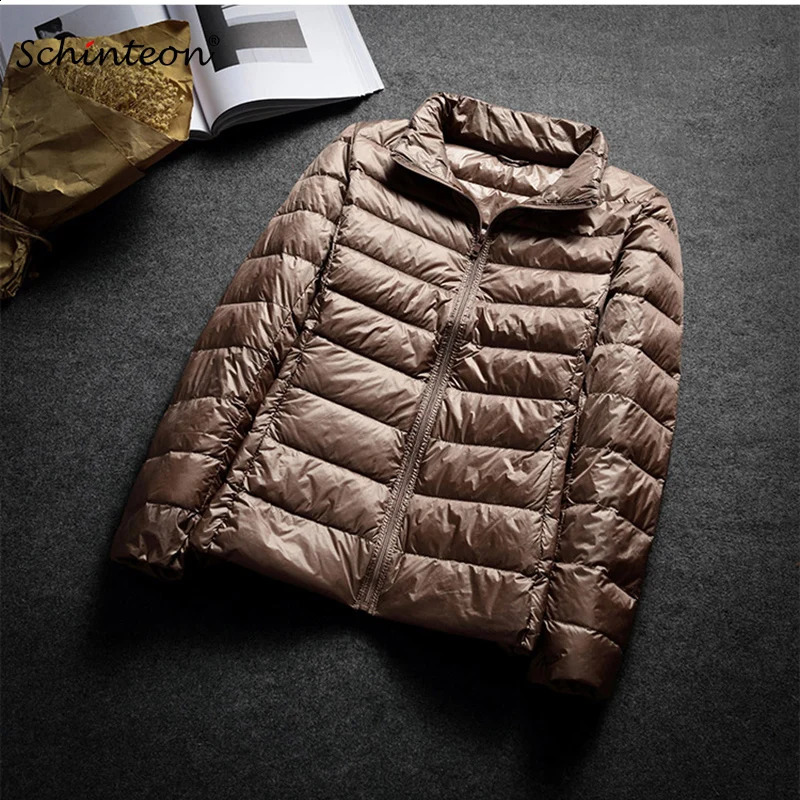 Sinton Ultra White Duck Down Jacket Spring and Autumn Warm Ultra Thin Zipper Womens Fashion Lightweight Down Jacket 13 Color S-7XL 240913