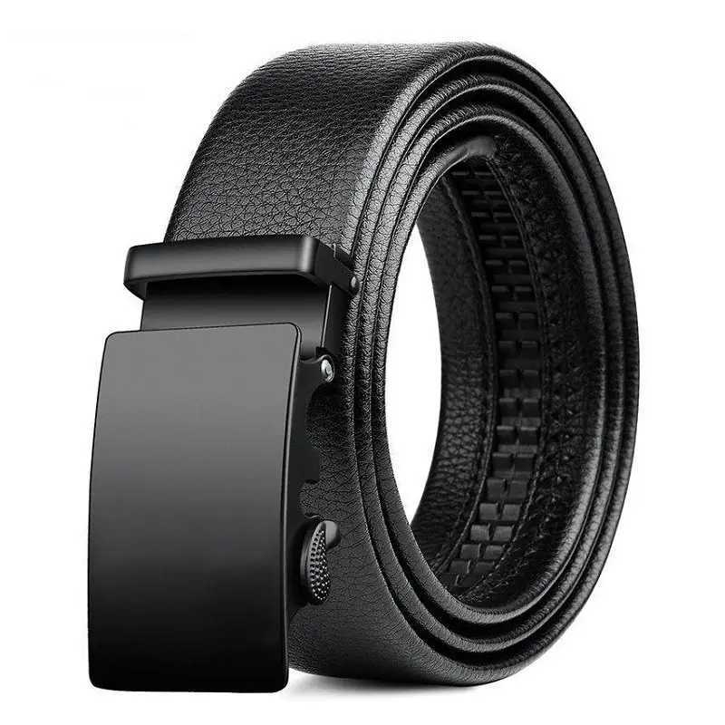 1 business belt glossy style high-quality synthetic leather with lace pattern Trouser belt W240920