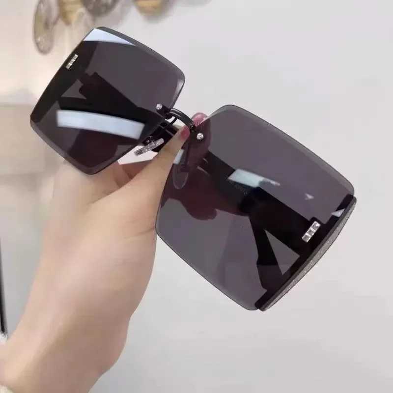 Women Retro Square Sunglasses Classic Vintage Gradient Mirror Frameless Sun Glasses Female Fashion Rimless Oculos De SolX240920
