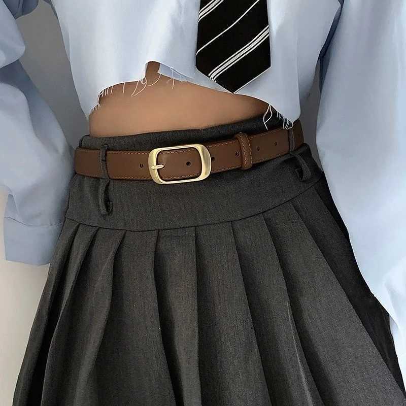Womens Belt Black Korean Simplified Edition Jeans Belt Womens 2024 New Brown Fashion Decorative Pants Belt W240920