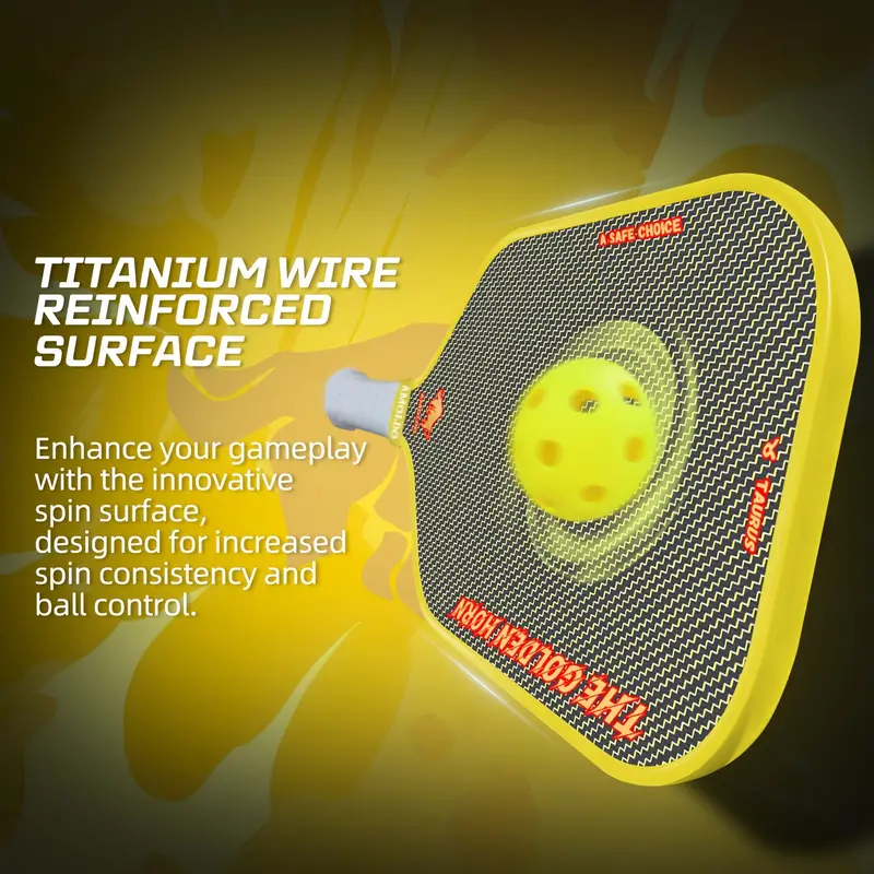 AMOLDO Thermoformed Titanium Pickleball Paddle T800 Carbon Fiber Pickleball Paddle Power and Control 16mm Core Professional racket