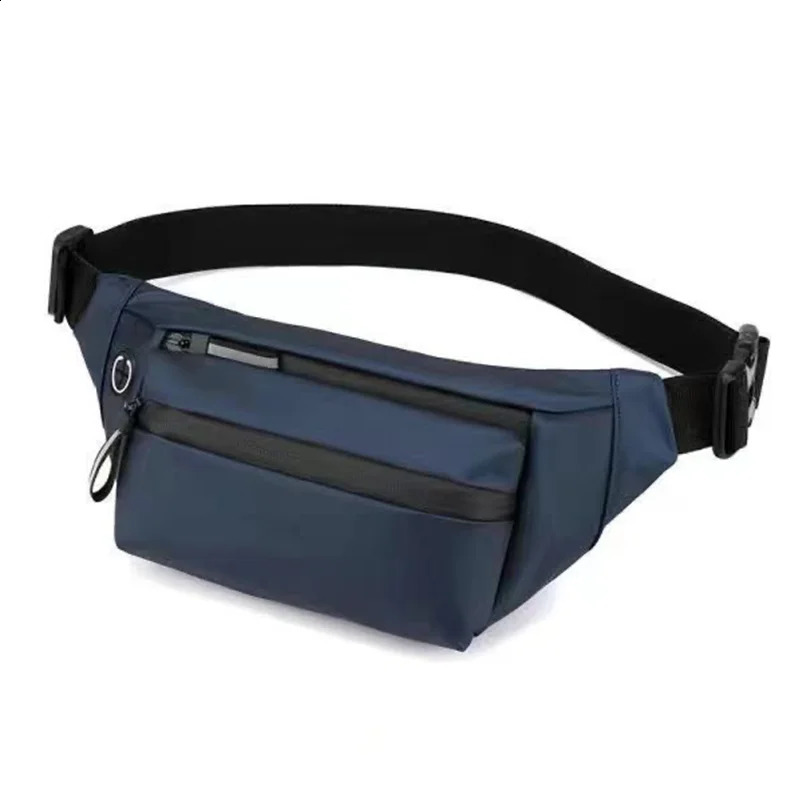 Mens solid color Fanny bag fashion trend casual outdoor chest ten font horse riding Oxford fabric wearresistant 240919