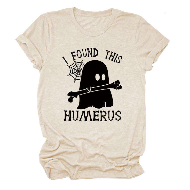 Hallowmas I FOUND THIS HUMERUS Fun Fashion Summer Versatile Womens Short sleeved T-shirt
