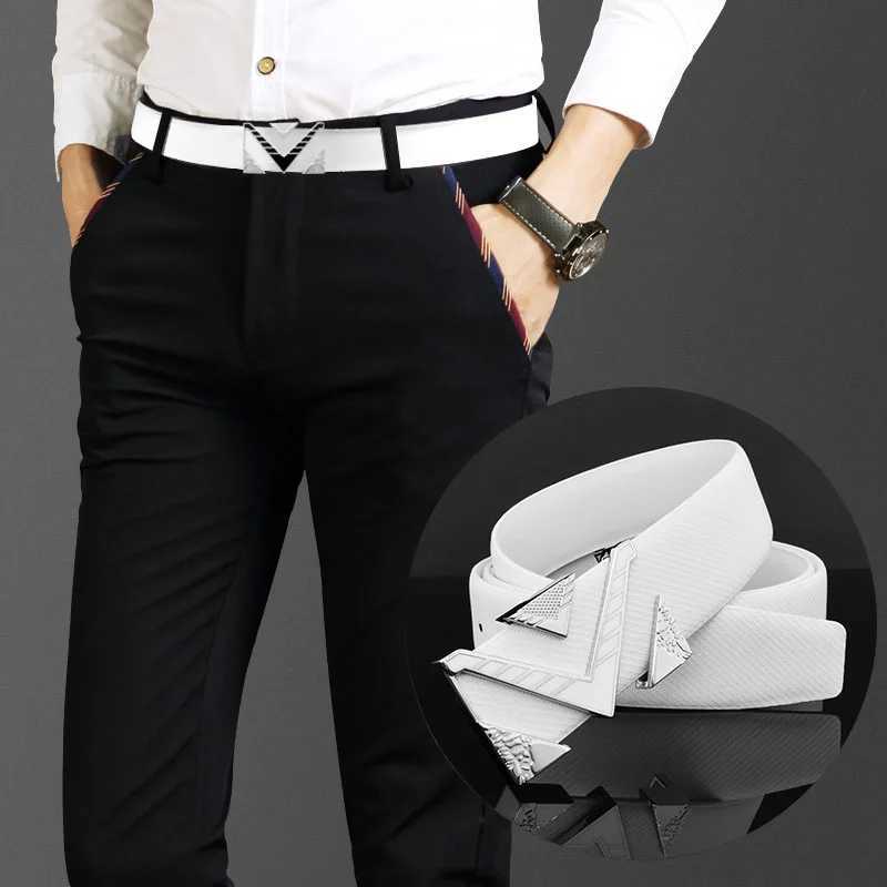Designer Belt Mens High Quality Letter Buckle White Belt Leather Belt Mens Fashion Luxury Cowboy Belt W240920