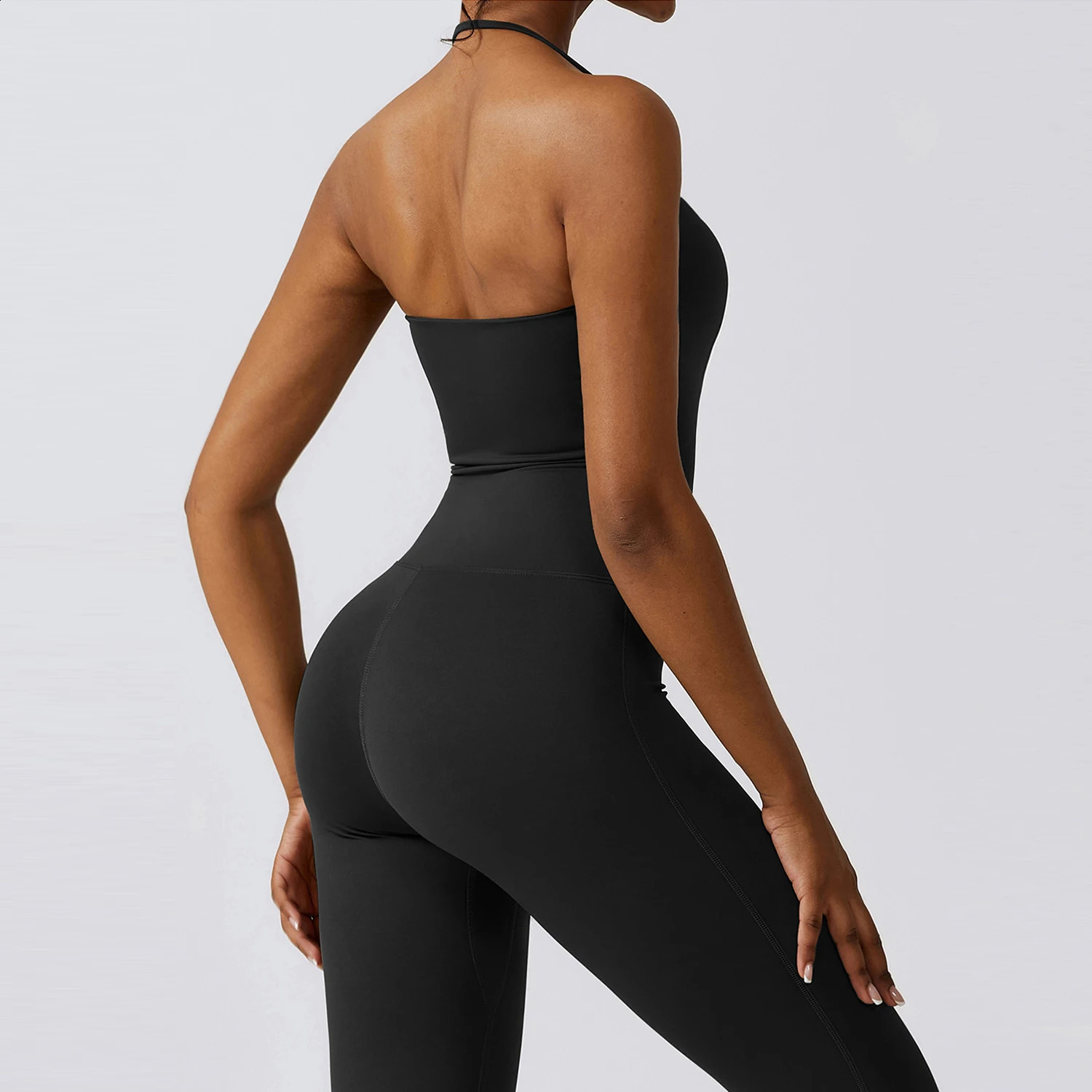 One-piece Yoga Suit Bell Bottoms Gym Set Women Sports Jumpsuit Women Fitness Rompers Stretch Workout Flare Leggings Bodysuits 240914