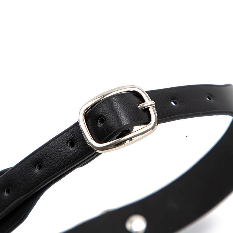SM Sex Prop Black Iron Ring Sex Collar Foreign Trade Hot Selling Training Female Slave SM Traction Neck Cover Adult Products