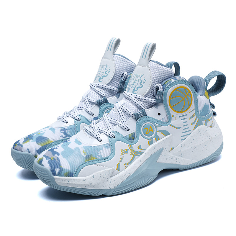 Men Professional High-top Basketball Shoes Men's Cushioning Light Basketball Sneakers Women Mesh Breathable Outdoor Sports Shoes