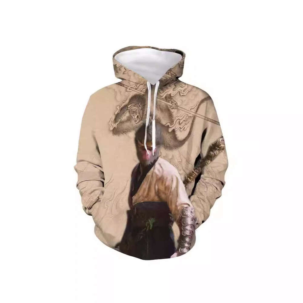 Men's Black Myth Wukong 3D Hoodie With Digital Printing, Cross Border Hoodie From Europe And America, Designed For Foreign Trade
