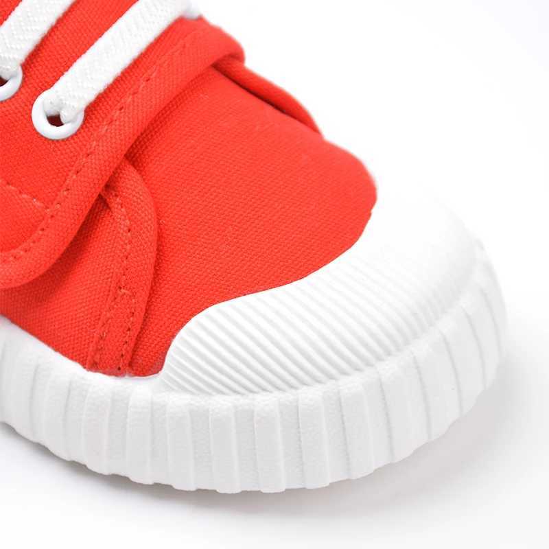 Middle and Small Children Jogging Wrapped Black and Red Shoes Kids Low Top Soft Bottom Canvas ED7025 M240920