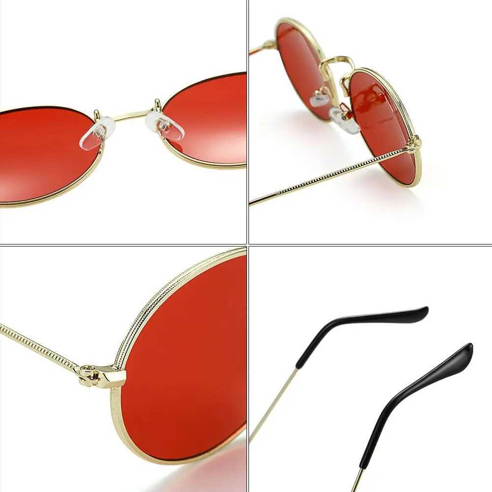 Women Steampunk Oval Sunglasses Gold Silver Small Frame Retro Sex Round Sunglasses 400UV Gradient Mirror Glasses Driver GogglesX240920