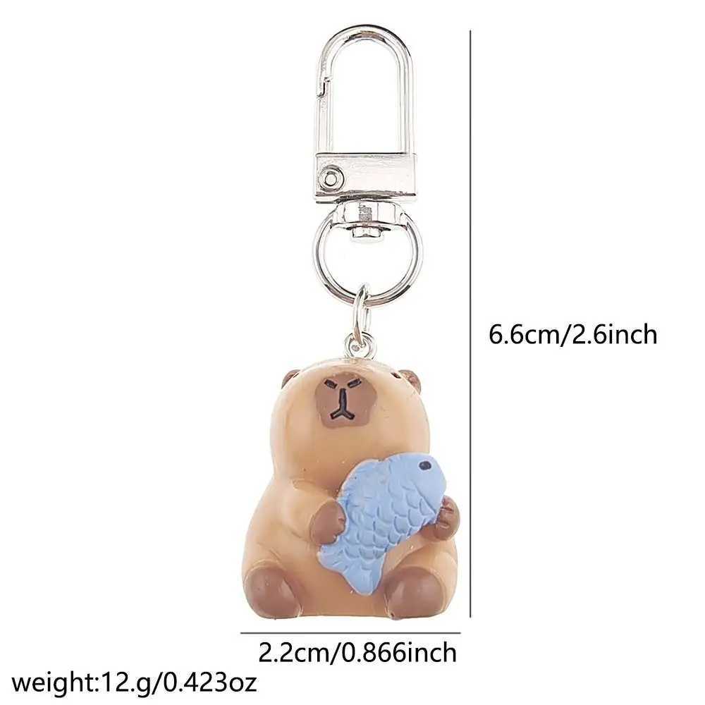 Backpack Charm Capybara Keychain Cute Party Outfit Decor Cartoon Key Ring DIY Decoration Keychain Accessories MenX240919