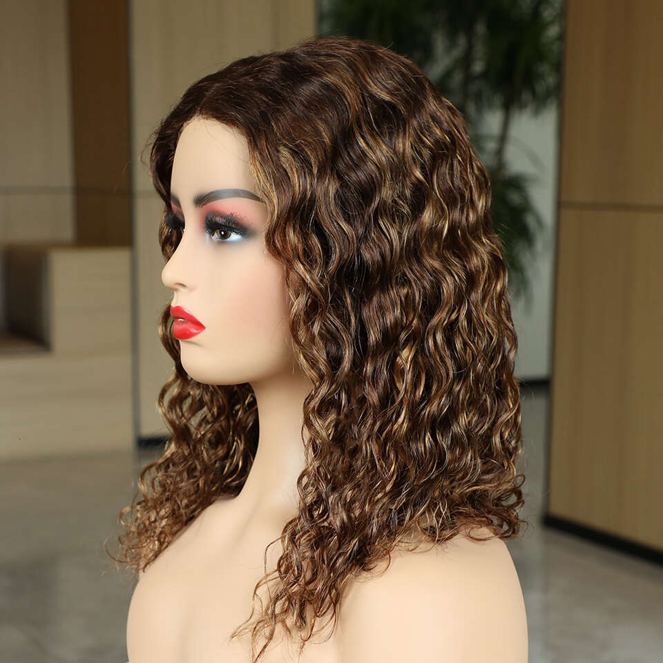 P4/30 Water Wave Bob Ready To Wear 5x5 HD Lace Closure Preplucked Curly Glueless Human Hair Wig