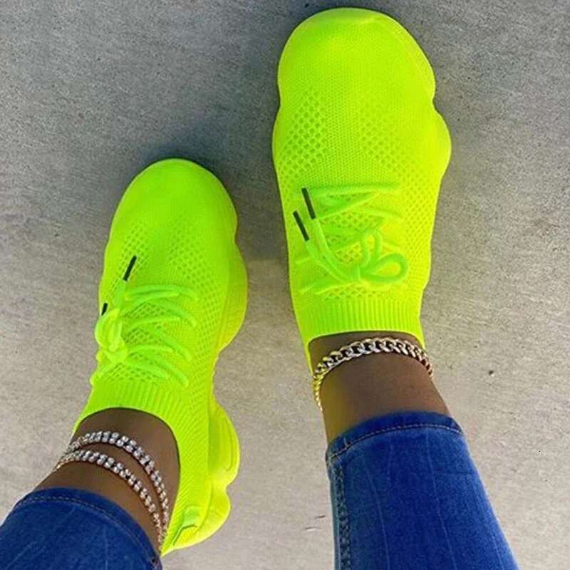 Women Sneakers Mesh Flats Breathsble Walking Casual Sport Female Comfort Ladies Plus Size Tenis Feminino Gym Shoes