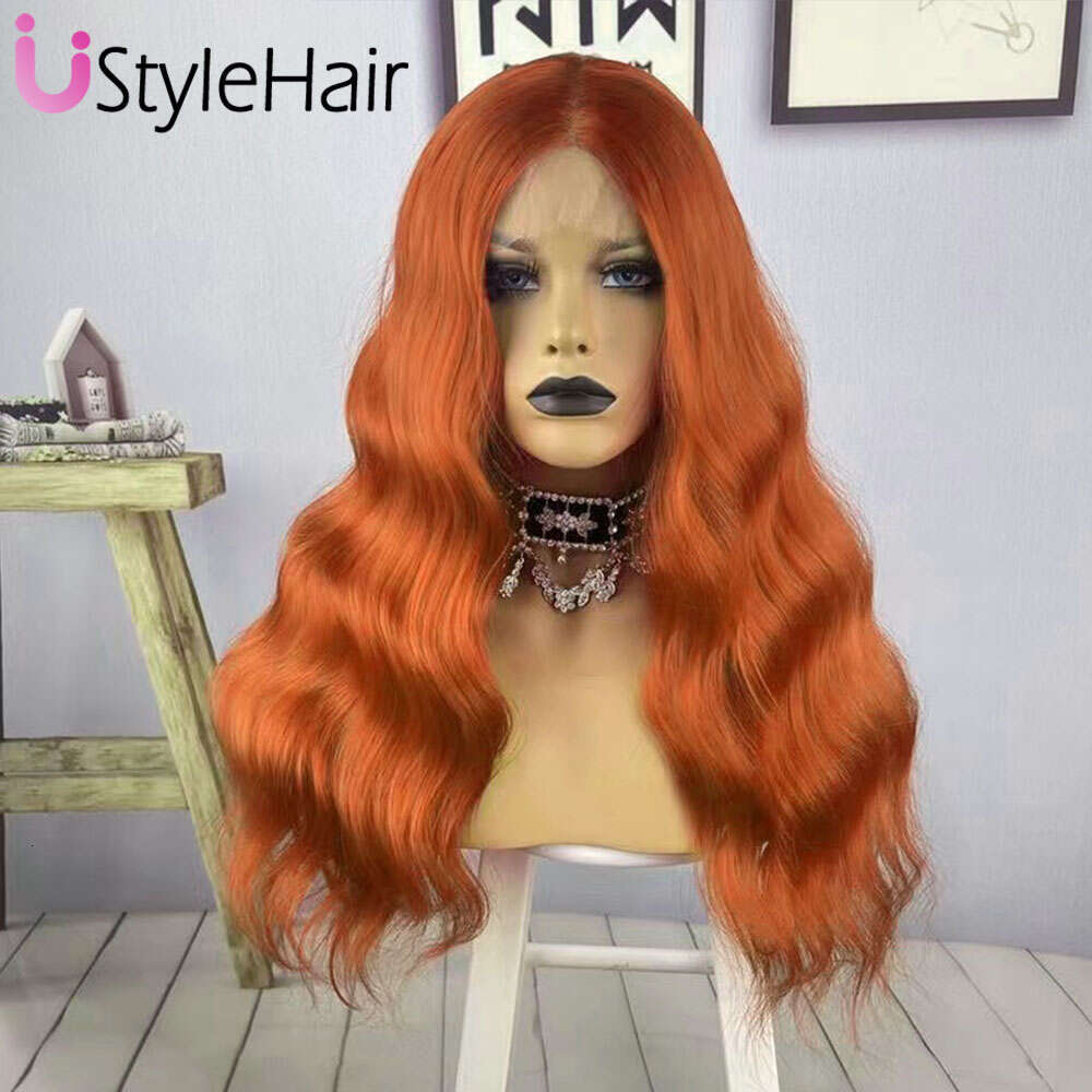 Ustylehair Purple Wave Rose Red Synthetic Lace Front Natural Haire Daily Use Cosplay Wig
