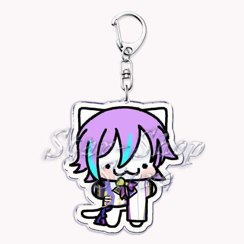 Cute Silly Cats Keychain for Bag Accessories Rui Tsukasa Akito Bag VIRTUAL SINGER Boys Key Chain Keyrings Jewelry Fans GiftsX240919