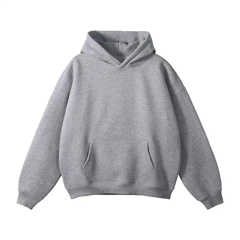 480gsm heavyduty cotton and velvet hooded sweater for men thick wool pullover women sports sweatshirt 240919