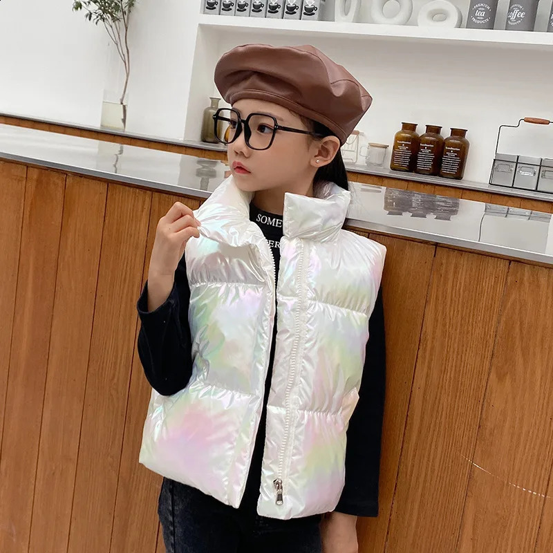 Baby Vests Autumn Winter Kids Windproof Waistcoats Children Fashion Jackets Girls Boys Solid Outerwear 4-10 Years 240913