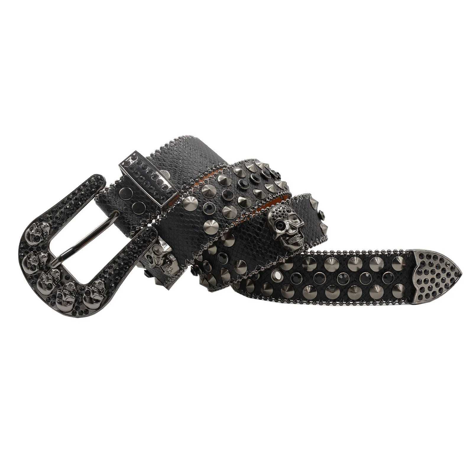 Fashionable luxury with diamond belt Western crystal stud belt Denim women Rhinestone belt Men Jean Cinto de Stras W240920
