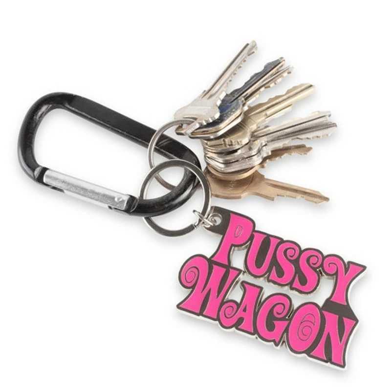 Alloy Fashion Movie Sexy Kill Bill Series Pussy Wagon Key Ring Letter Pendant Accessories Ladies Men Gift Keychain 2022X240919