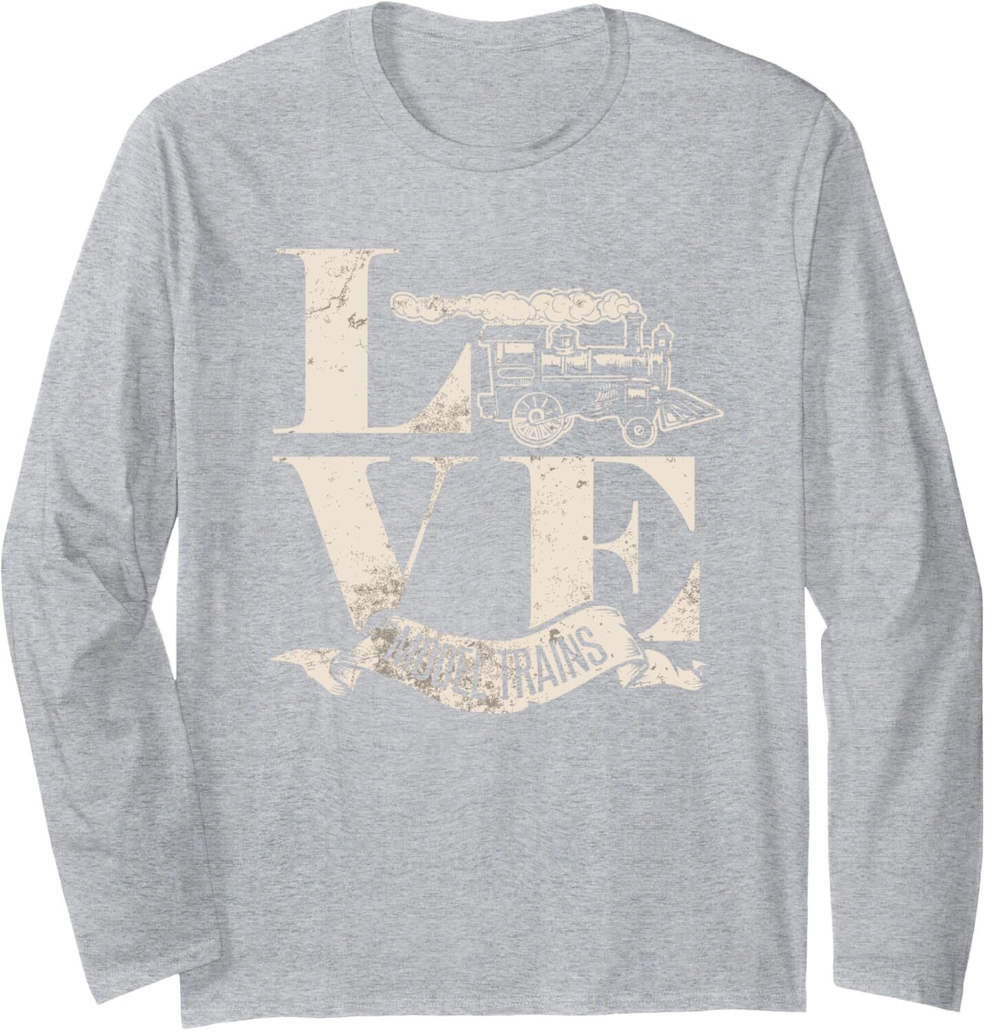 Long Sleeve Shirts for Men sweatshirt Vintage Love Model Trains Railway Hobbies Trainspotter Gift Long Sleeve Tee Streetwear Casual tops clothes