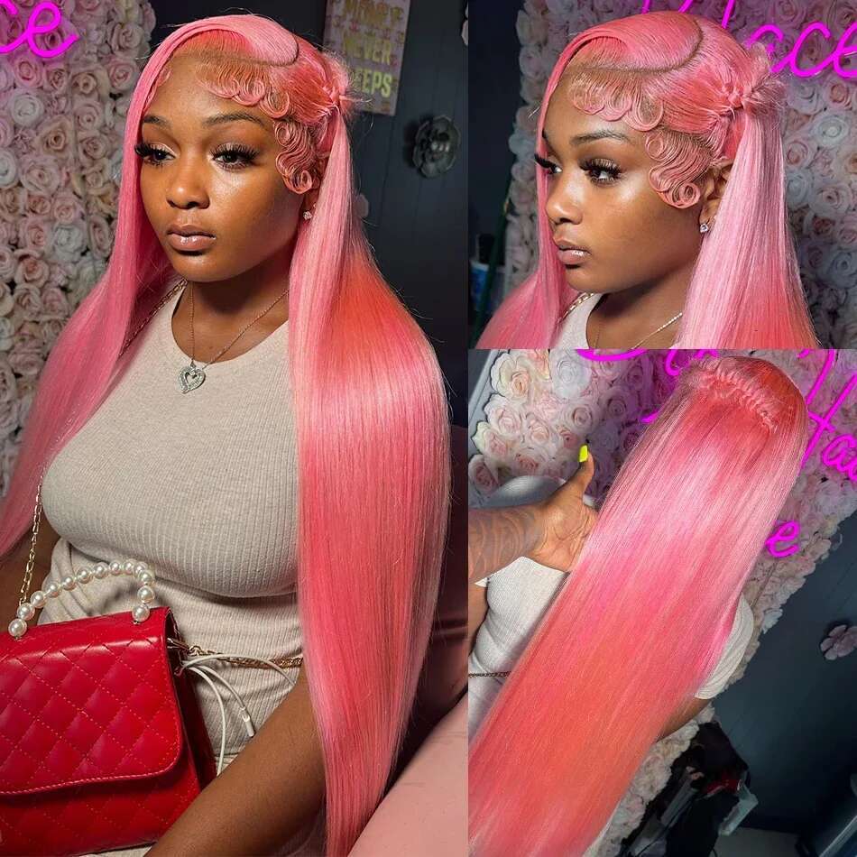 40 42 Inch 613 Honey Blonde Straight Transparent Front Wig 13x4 Lace Frontal Colored Human Hair Wigs For Women On Sale