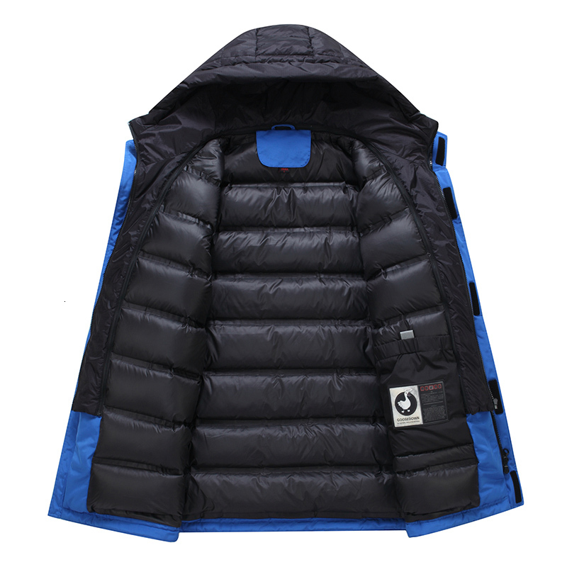 Winter New Brand Warm Long Down Mens Thick Hooded Lightweight Waterproof Puffer Jacket Casual High Quality Overcoat Male