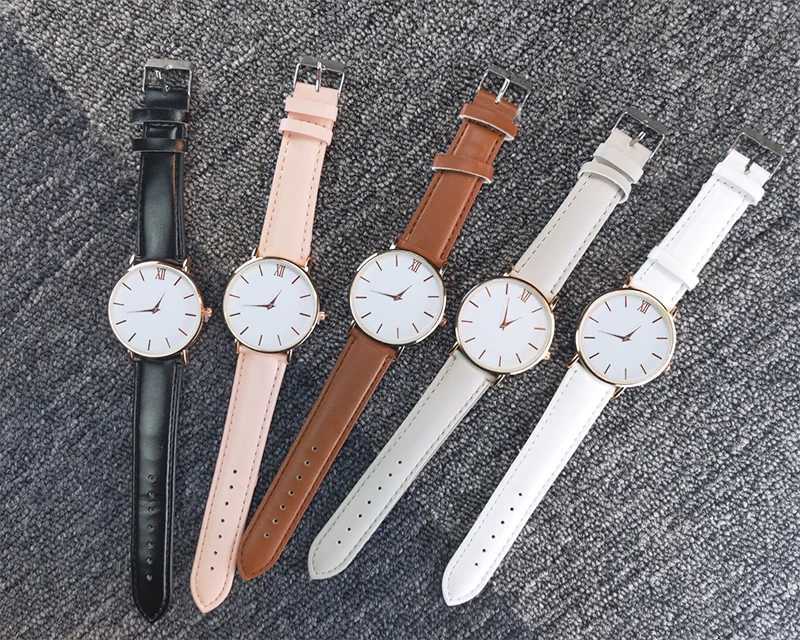 Relogio Feminino Fashion Simple Watches Women Casual Ladies Watches Leather Band Quartz Wristwatches Cheap Price DropshippingX240920