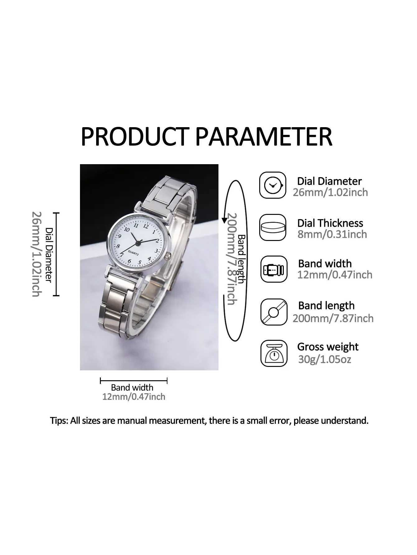 1Pcs Girls Cute Little Fresh Silver Digital Steel Quartz Watch Junior High School Girlfriends Birthday Christmas GiftX240920