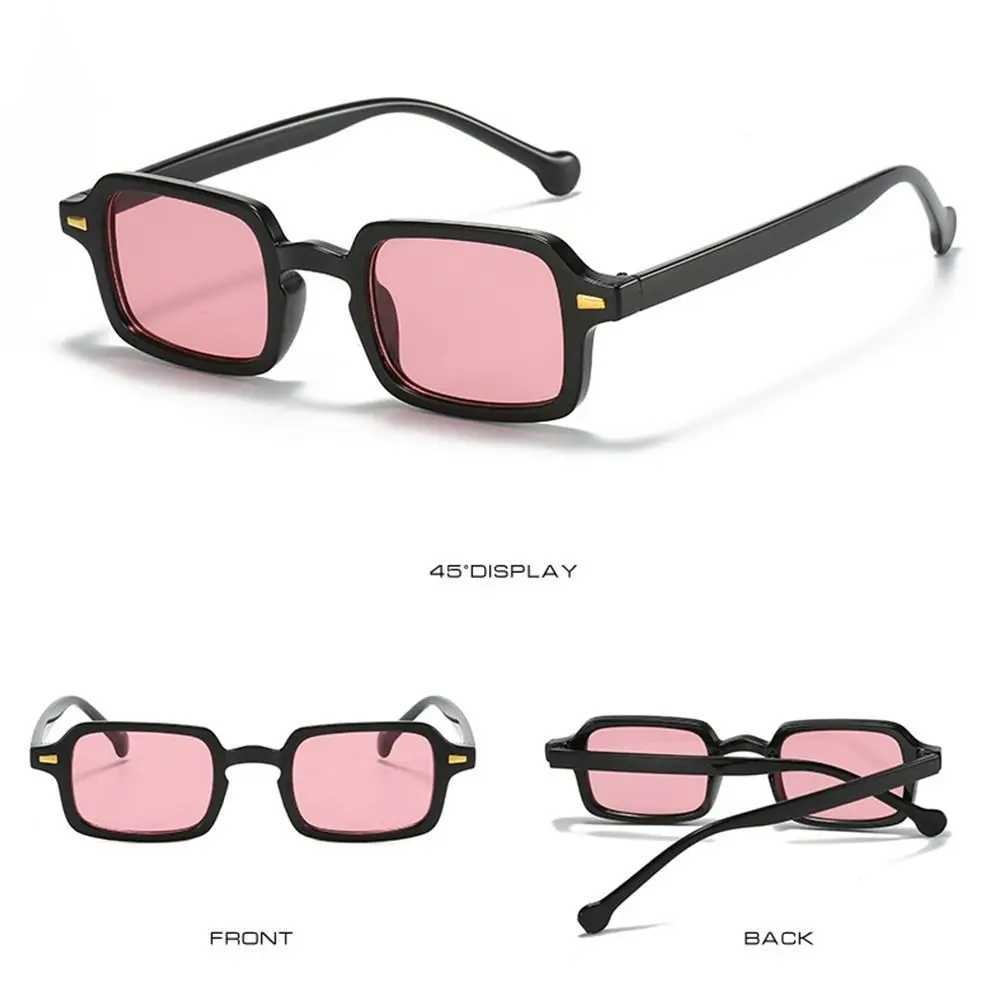 Fashion Square Sunglasses Women New Retro Rivets Decoration Glasses Men Leopard Blue Sun Glasses Gradient Shades UV400X240920