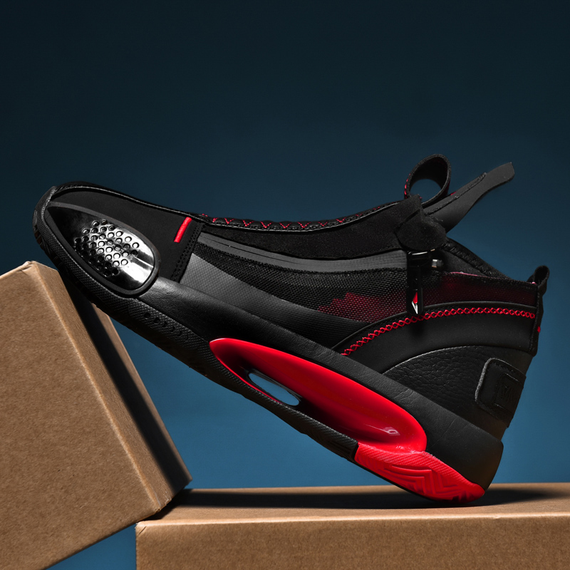 Hot Sale Men Basketball Boot Breathable Basketball Sneakers Shock-Absorbant High Top Sneakers Non Slip Basketball Training Shoes