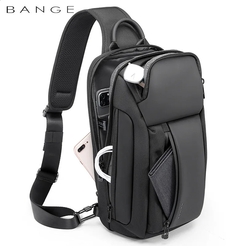 Bange Oxford Fashion Waterproof Chest Bag Cross Body Mens Model Casual Shoulder Large Capacity 240919