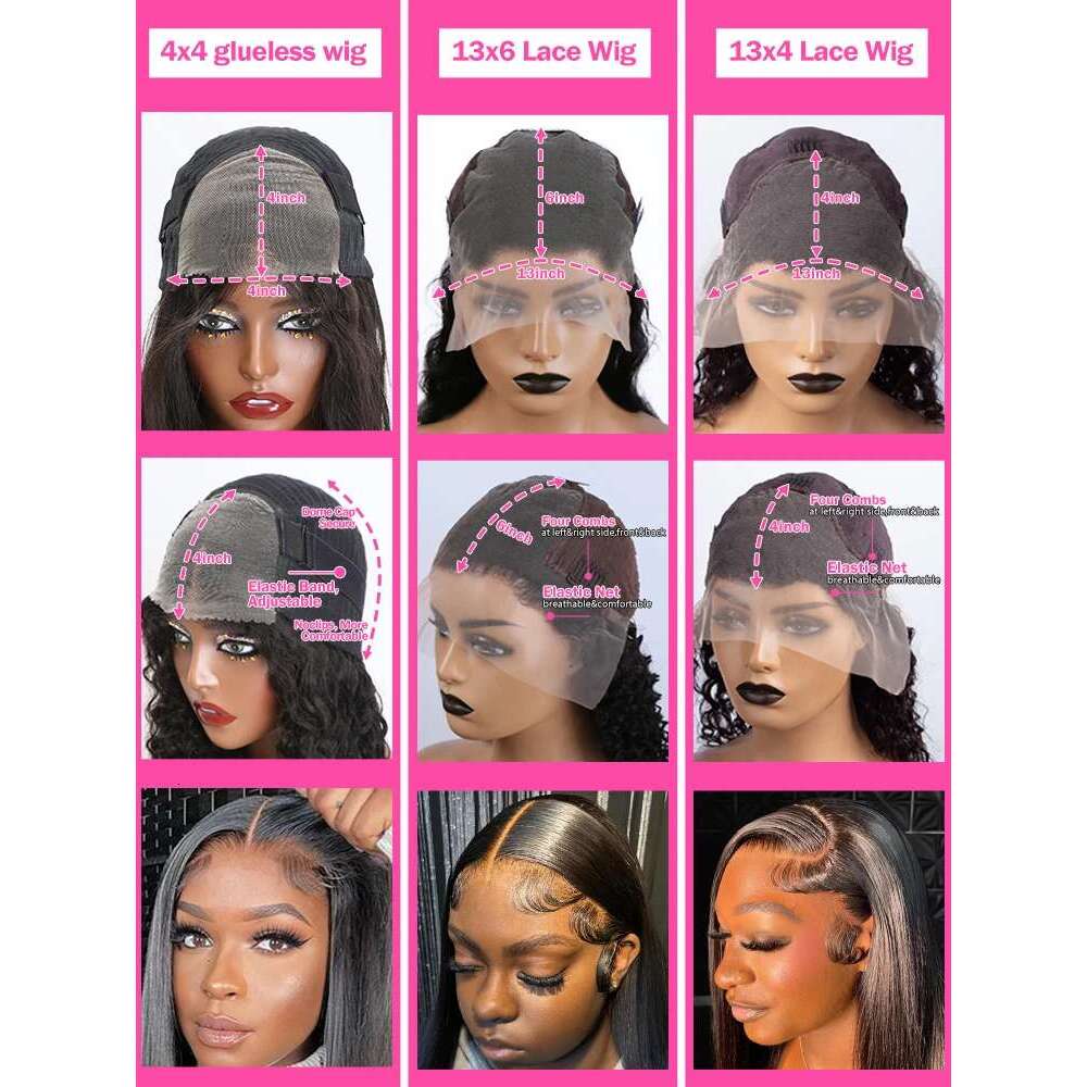 30 36 Inch 13x4 Bone Front Human Hair Brazilian 13x6 Straight HD Lace Frontal Wig 5x5 Closure Glueless Wigs
