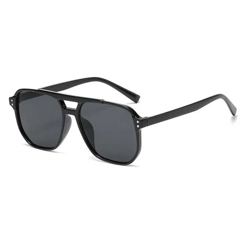 Vintage Women Big Sunglasses Retro Men Square Shades Brand Designer Unisex Sun Glasses Black Lense Male Female Sunglasses UV400X240920