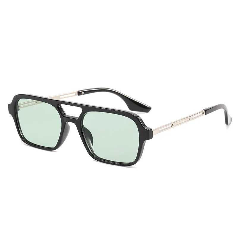 Double Bridges Women Sunglasses Fashion Pink Gradient Eyewear Vintage Hollow Leopard Blue Sun Glasses Men Shades UV400X240920
