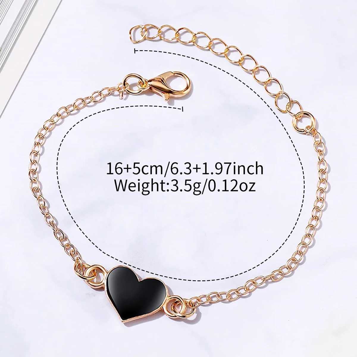 2pcs/set Women Fashion Silicone Band Quartz Watch with Heart-shaped BraceletX240920
