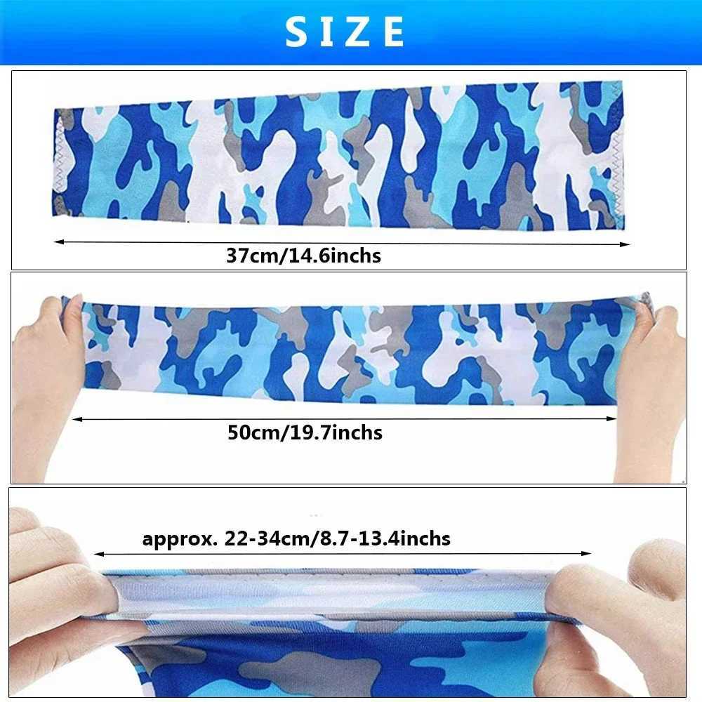 2Pcs Unisex Cooling Arm Sleeves Cover Sports Running UV Sun Protection Outdoor Men Fishing Cycling Sleeves for Hide Tattoos Y240919