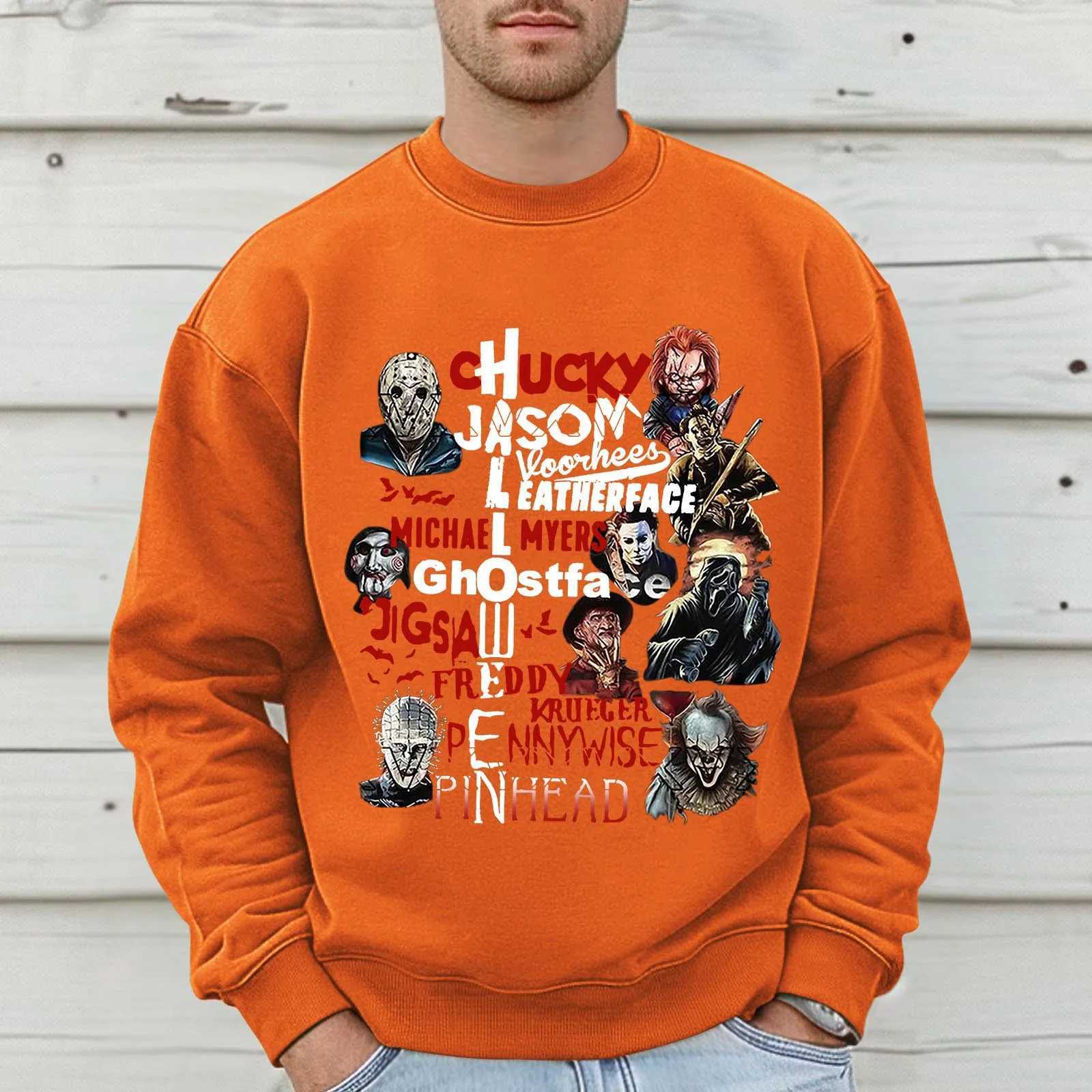 American Vintage Halloween Jumpers Horror Role Thug Life Tracksuit Graphic Men Oversized Y2k Hoodie New In Hoodies Sweatshirts Y240920