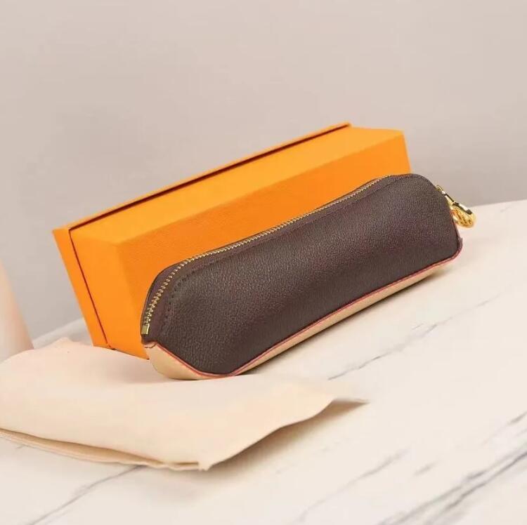 New Designer Fashion Student Stationery Old Flower L Letter Printed Pencil Bag Large Capacity Cute Simple V Printed Pattern Stationery Bag