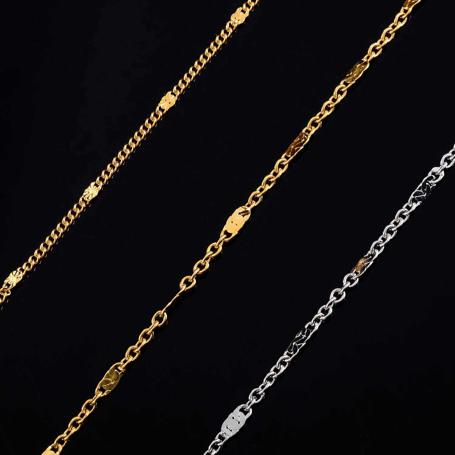 1.8mm Width Stainless Steel Tiny Link Chain Thin Necklace for Women Men Silver/Gold Color Creative Hip Hop Choker Jewelry GiftX240919
